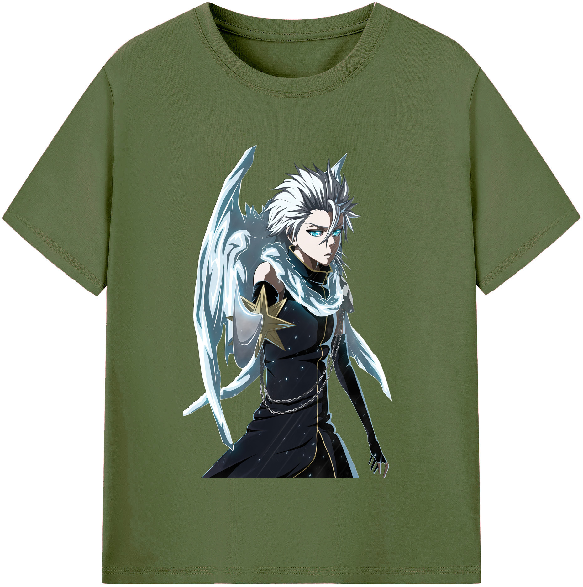 （画像用） ブリーチ 日番谷冬獅郎（ひつがや とうしろう） BLEACH Hitsugaya Toushirou 綿100％半袖Tシャツ（フロントプリント）